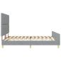 Preview: Bettgestell mit Kopfteil Hellgrau 180 x 200 cm Stoff