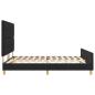 Preview: Bettgestell Schwarz 180x200 cm Stoff
