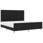 Preview: Bettgestell Schwarz 180x200 cm Stoff