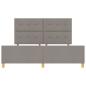 Preview: Bettgestell Taupe 180x200 cm Stoff