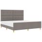 Preview: Bettgestell Taupe 180x200 cm Stoff