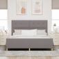 Preview: Bettgestell Taupe 180x200 cm Stoff