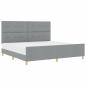 Preview: Bettgestell Hellgrau 200x200 cm Stoff