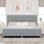Preview: Bettgestell Hellgrau 200x200 cm Stoff