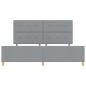 Preview: Bettgestell Hellgrau 200x200 cm Stoff