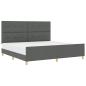 Preview: Bettgestell Dunkelgrau 200x200 cm Stoff
