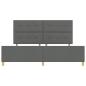 Preview: Bettgestell Dunkelgrau 200x200 cm Stoff
