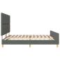 Preview: Bettgestell Dunkelgrau 200x200 cm Stoff