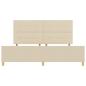 Preview: Bettgestell in Creme 200x200 cm aus Stoff
