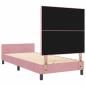 Preview: ARDEBO.de - Pinkes Samtbettgestell 80x200 cm