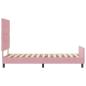 Preview: Pinkes Samtbettgestell 80x200 cm