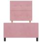 Preview: Pinkes Samtbettgestell 80x200 cm