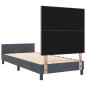 Preview: Bettgestell Dunkelgrau 90x190 cm Samt