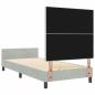 Preview: Bettgestell Hellgrau 90x200 cm Samt