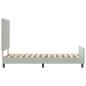 Preview: Bettgestell Hellgrau 90x200 cm Samt