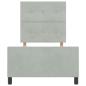 Preview: Bettgestell Hellgrau 90x200 cm Samt