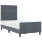 Preview: ARDEBO.de - Bettgestell Dunkelgrau 90x200 cm Velours