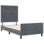 Preview: Bettgestell Dunkelgrau 90x200 cm Velours