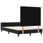 Preview: Bettgestell Schwarz 120x190 cm Samt