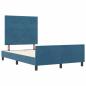 Preview: Bettgestell Dunkelblau 120x190 cm Samt