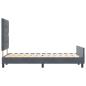 Preview: Boxspringbett mit Kopfteil Dunkelgrau 120 x 200 cm Samt