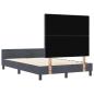 Preview: Boxspringbett mit Kopfteil Dunkelgrau 120 x 200 cm Samt