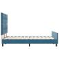 Preview: Bettgestell Dunkelblau 140x190 cm Samt