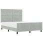 Preview: Bettgestell Hellgrau 160x200 cm Samt