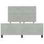 Preview: Bettgestell Hellgrau 160x200 cm Samt