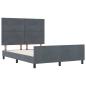 Preview: Bettgestell Dunkelgrau 160x200 cm Samt