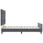Preview: Bettgestell Dunkelgrau 160x200 cm Samt