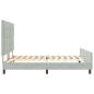 Preview: Bettgestell Hellgrau 180x200 cm Samt