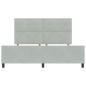 Preview: Bettgestell Hellgrau 180x200 cm Samt