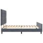 Preview: Bettgestell Dunkelgrau 180x200 cm Samt