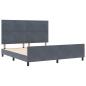 Preview: Bettgestell Dunkelgrau 180x200 cm Samt