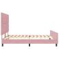 Preview: Pinkes Samtbettgestell 180x200 cm