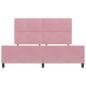 Preview: Pinkes Samtbettgestell 180x200 cm