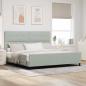 Preview: ARDEBO.de - Bettgestell Hellgrau 200x200 cm Samt