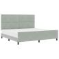 Preview: Bettgestell Hellgrau 200x200 cm Samt