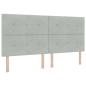 Preview: Bettgestell Hellgrau 200x200 cm Samt