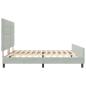 Preview: Bettgestell Hellgrau 200x200 cm Samt