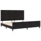 Preview: Boxspringbett mit Kopfteil Schwarz 200 x 200 cm Samt