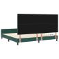 Preview: Boxspringbett mit Kopfteil Dunkelgrün 200 x 200 cm Samt