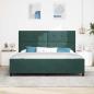 Preview: Boxspringbett mit Kopfteil Dunkelgrün 200 x 200 cm Samt