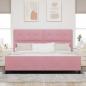 Preview: Bettgestell Rosa 200x200 cm Samt