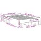 Preview: Bettgestell ohne Matratze mit Schubladen Doppel Ingenieurholz