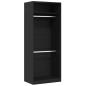 Preview: Kleiderschrank Schwarz Eiche 80x50x200 cm Holzwerkstoff