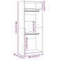 Preview: Kleiderschrank Schwarz Eiche 80x50x200 cm Holzwerkstoff