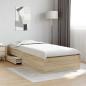 Preview: ARDEBO.de - Bettgestell Sonoma Eiche 90x190 cm Spanplatte