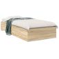 Preview: Bettgestell Sonoma Eiche 90x190 cm Spanplatte